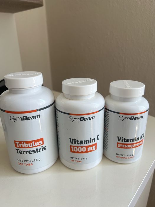 GymBeam Tribulus Terrestris, Vitamin C, Vitamin K2
