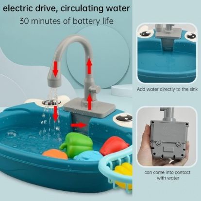 Детска мивка с течаща вода