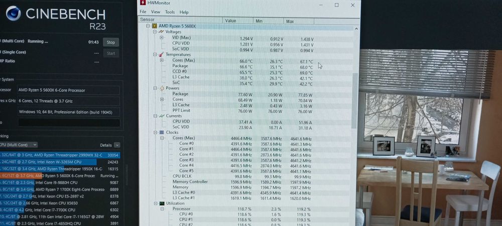 RTX 3080 Ryzen 5 5600x 32gb DDR4 2tb SSD NVMe Геймърски компютър