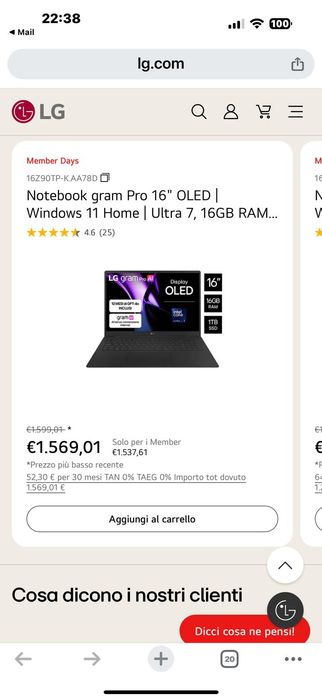 Laptop LG Gram Oled Nou Nefolosit i7 16GB Ram 1TB