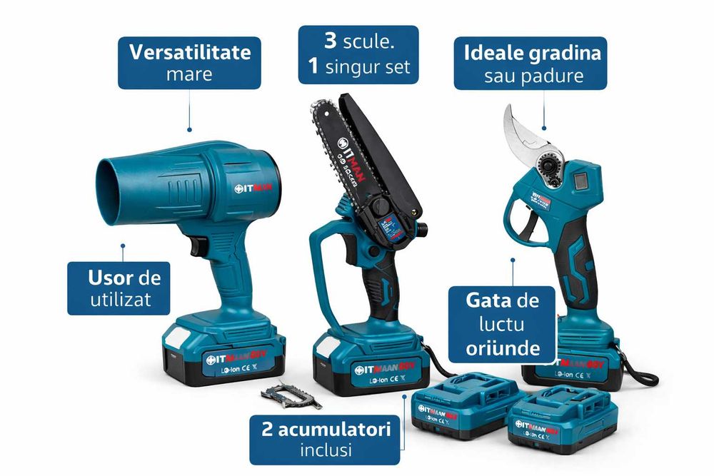 Set 3 Scule Eelectrice 88V 2 Baterii HITMAN