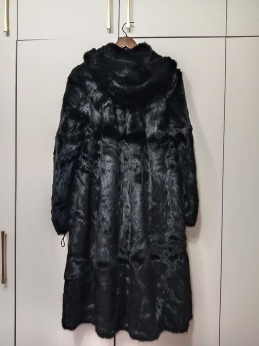 Норковая шуба черный брилиант