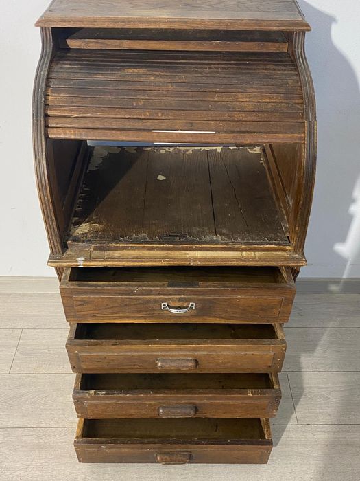 Comodă Vintage; Mic Fișet din Lemn; Dulap cu Sertare