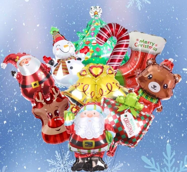 Коледна  украса - балони, банери и салфетки