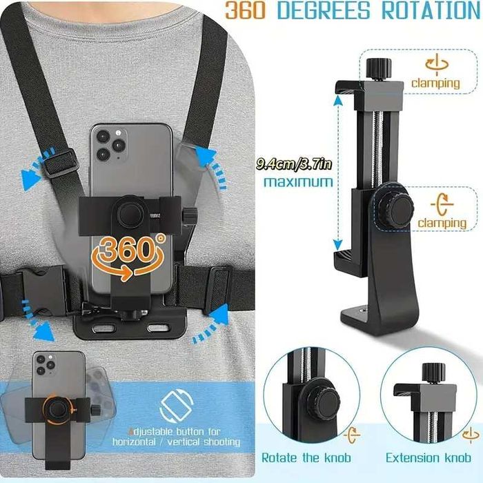 Suport, ham piept telefon, camera GoPro sistem de prindere chest mount