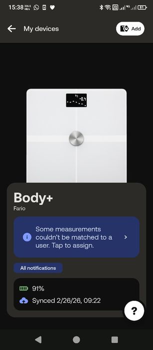 Cantar fitness smart wifi NOKIA Body+