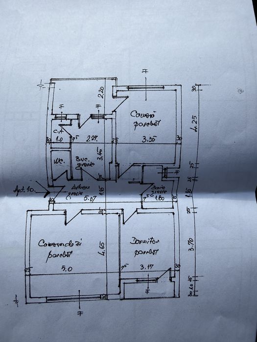 Ofer spre vânzare Apartament 3 Camere Ultracentral  Lângă Penitenciar Str. Tudor Vladimirescu