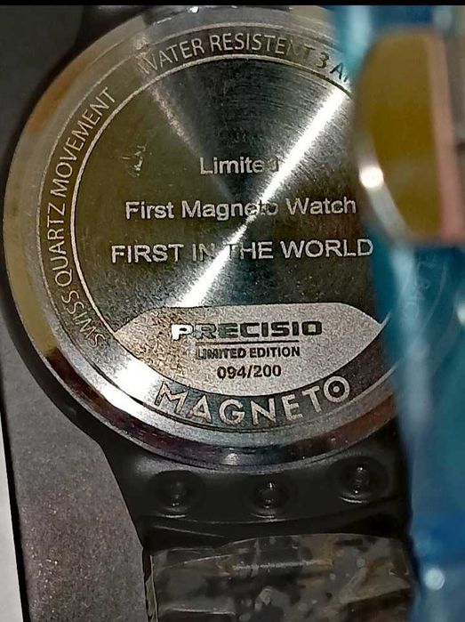 Ceas Magneto Precisio Black- editie limitata,  cuart si magnetic,