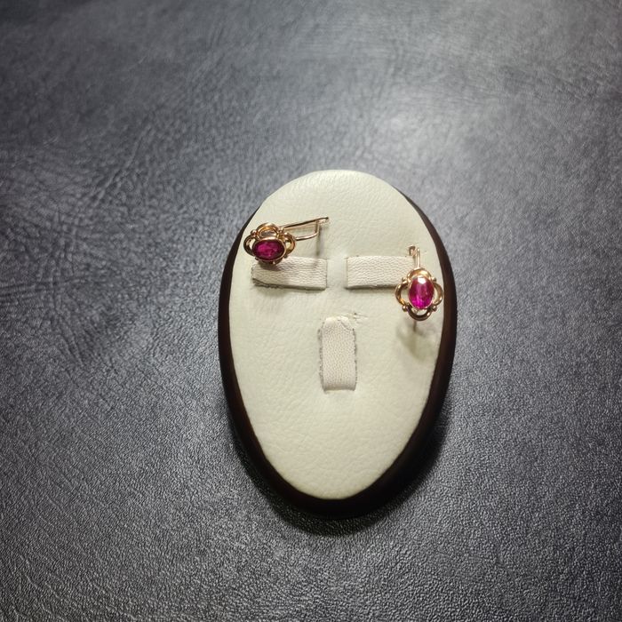 Серьги Золотые с рубином СССР