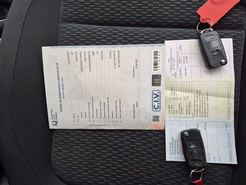 Vand Vw Golf 6 Plus, An 2009, euro 5, Motor 1,6 diesel, 105 cp