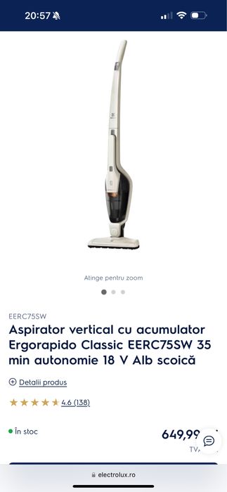 Vand aspirator vertical Electrolux