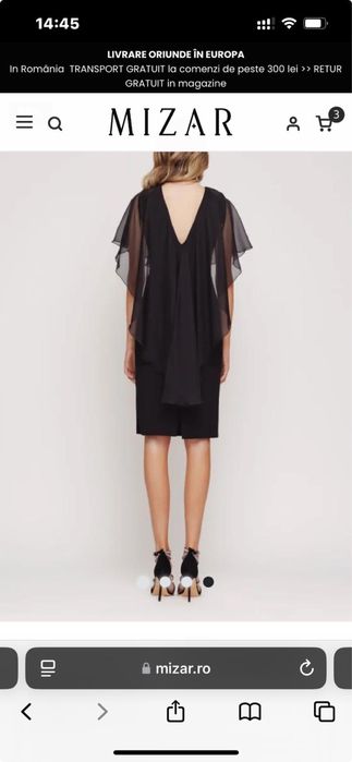 Rochie midi meagra spatele gol