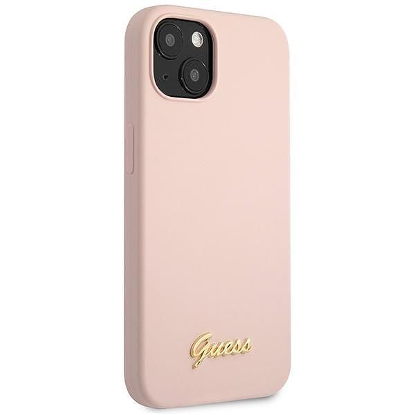 Guess guhcp13mlslmglp iphone 13 / 14 /15 6.1" light pink hardcase sili