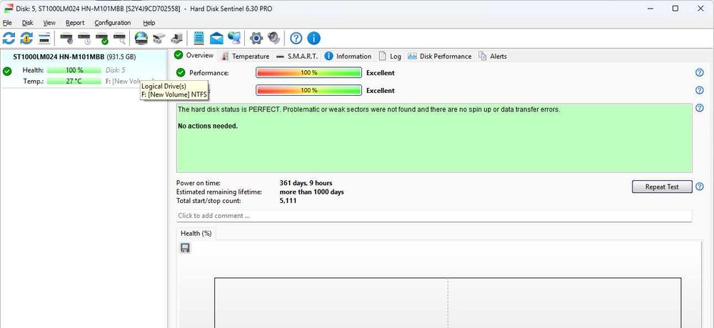 ST1000LM024 HDD Laptop 1TB 2,5" SATA / 1TB HDD laptop 100% Health