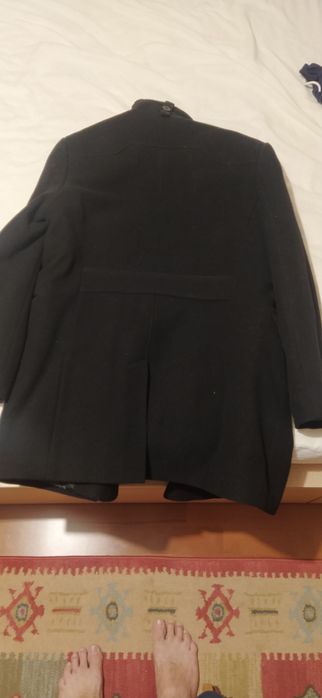 Palton bărbat stofa neagra mărime M marca L & R