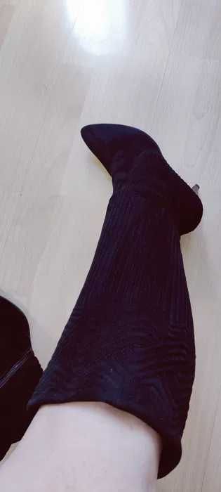 Сапоги замшевые черные 37 размер