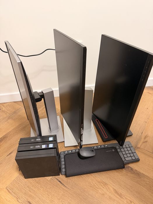 Компютри и монитори (мишки и клавиатури в комплекта)