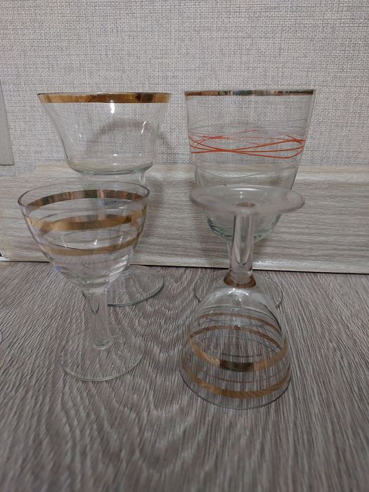 Стеклянные советские фужеры