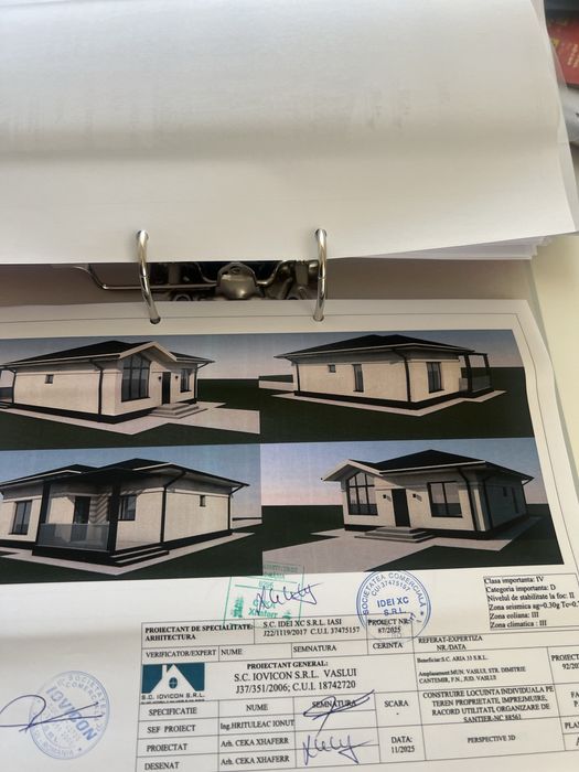 De vanzare teren + proiect + autorizatie de constructie