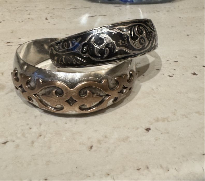 браслет серебро две штуки