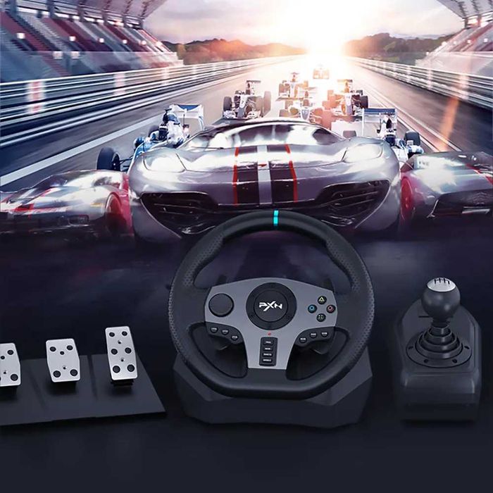 PXN V9 игровой руль с тремя педалями и коробкой передач