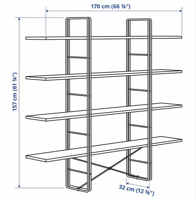 Etajera/Biblioteca/Raft IKEA BYAKORRE