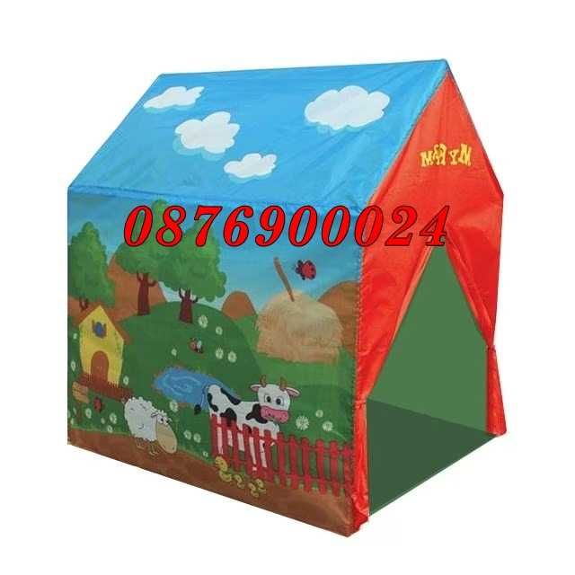 ПРОМО! Детскa палатка Къща за игра Сафари с животни джунгла Играчка