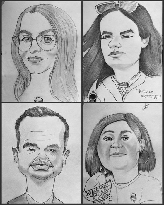 Caricaturi in creion