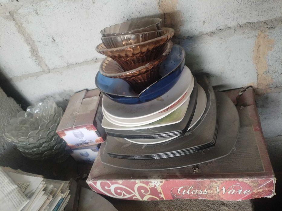 Посуды хрусталь тарелки бакалы