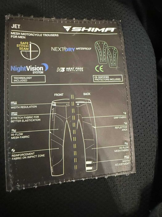 Pantaloni Moto SHIMA JET, Mărimea L – Ca noi (purtați de 3 ori)
