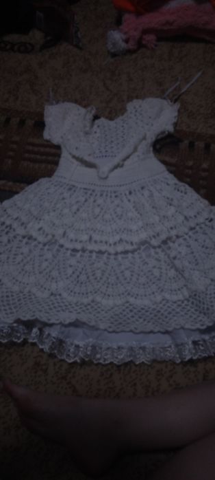 Детское вязаное платье