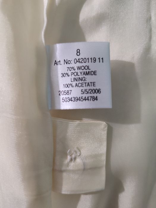 Кремаво вълнено палто Jane Norman