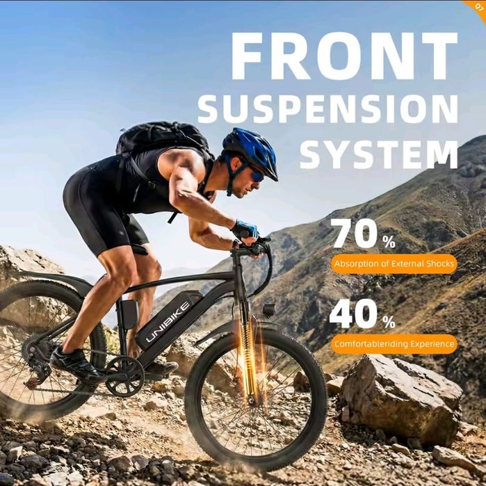 Bicicletă Electrică UNIBIKE Q7 36V 10Ah ,7 viteze,NFC