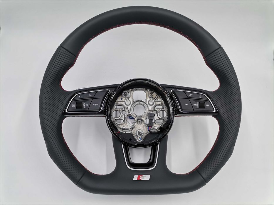 Нов OE Черен Кожен Спортен Волан с Лопатки Audi A3 S3 RS 8Y0419091Q LC