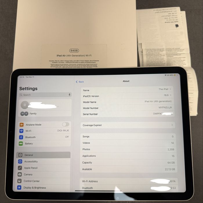 Tableta iPad Air 4 th Generation, 64 GB, Silver, FullBox