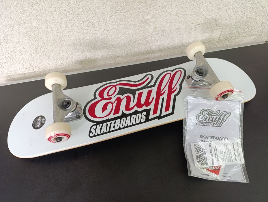 skateboard enuff pyro classic logo alb white copii baieti fete