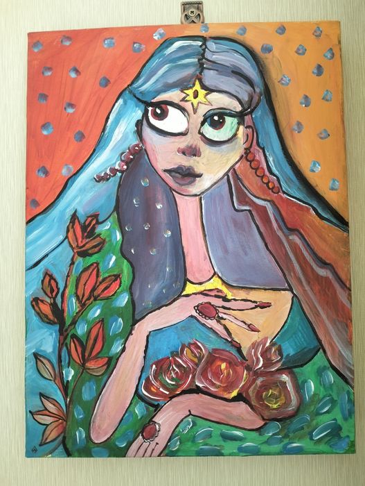 Картина на холсте, акрил, 2024 г.