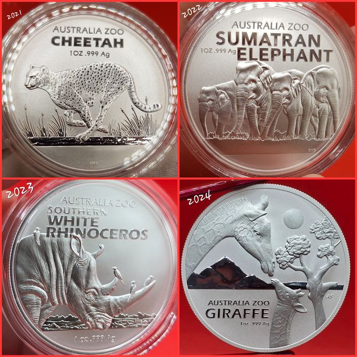 Australia Royal Mint RAM Zoo+ monede lingou argint 999 pur