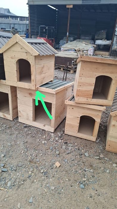 Будка для собак утеплённый домик для маленьких собак на зиму теплое