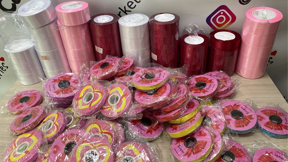 Цветочная упаковка (слюда) ,  лента