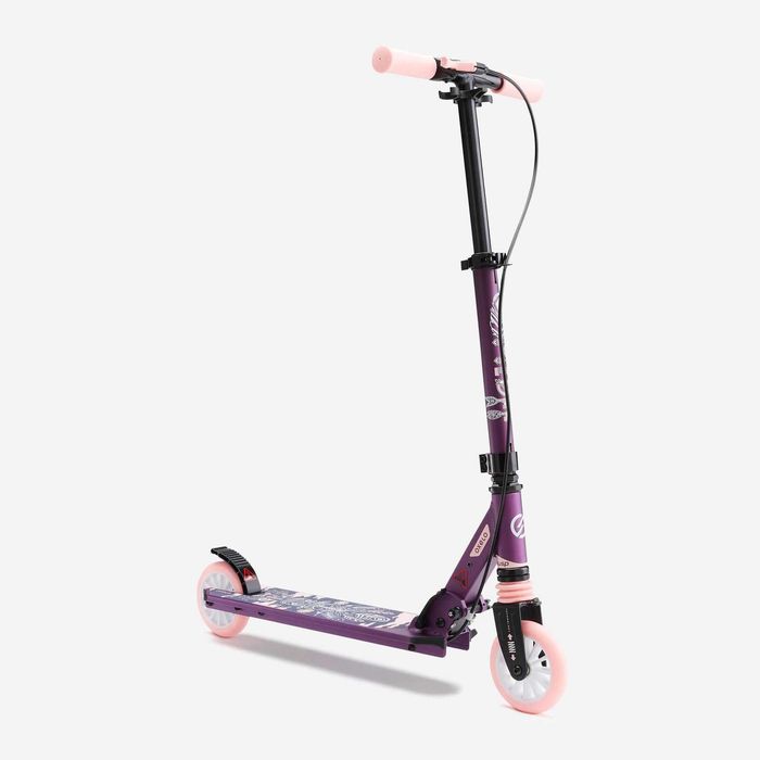 Trotineta cu suspensii si frane pe Ghidon Mid 5 Violet Copii