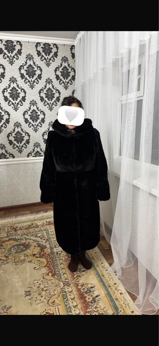 Мутон шуба до половины норка