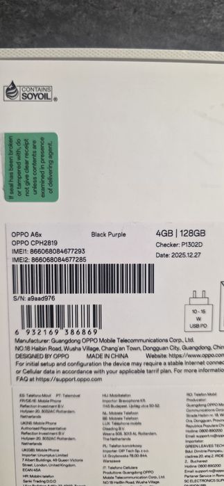 Oppo A 6x 128/4 gb
