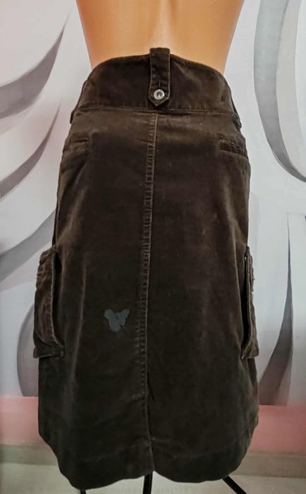 Fustă Calvin Klein Jeans catifea