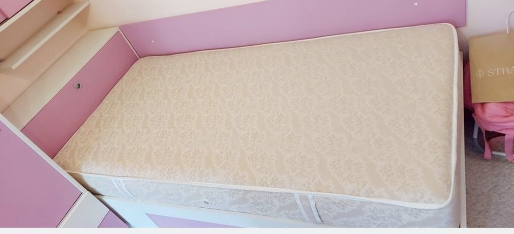 Pat de o persoana 2x1 cu Saltea Domus flex,somiera,cutie depozitare