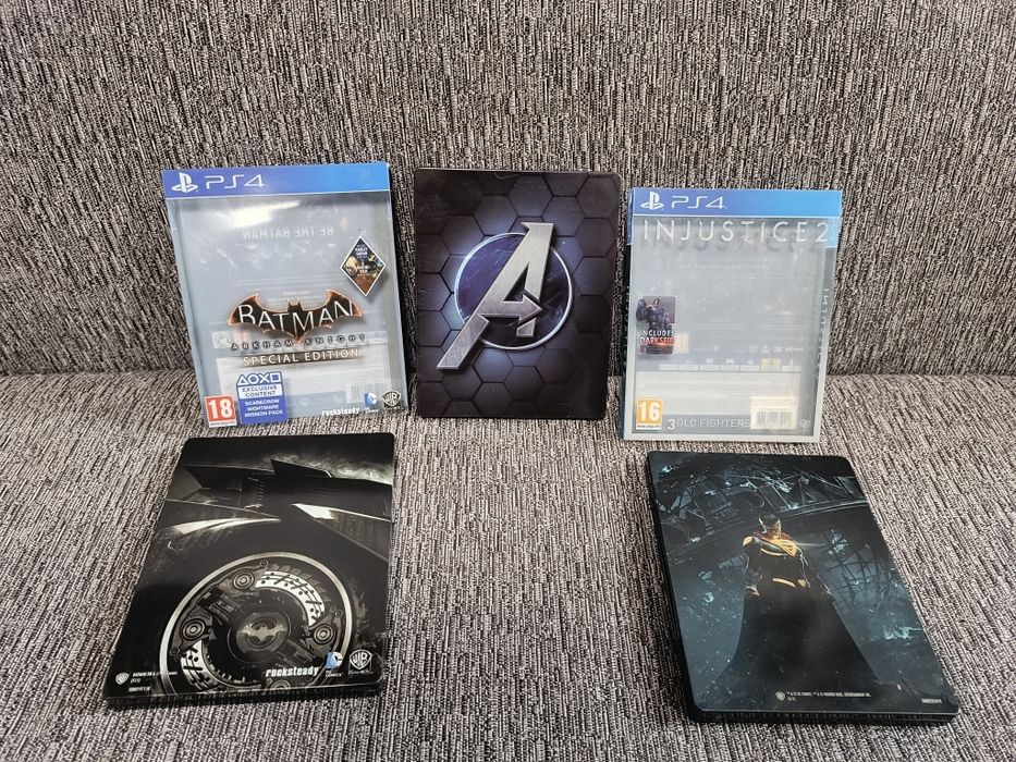 Batman Arkham Knight, Injustice 2, Marvel Avengers special edition PS4