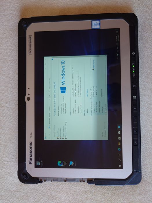 Tableta Panasonic CF20 intel  m5-6Y57 8gb 128 GB  diagnoza, - test