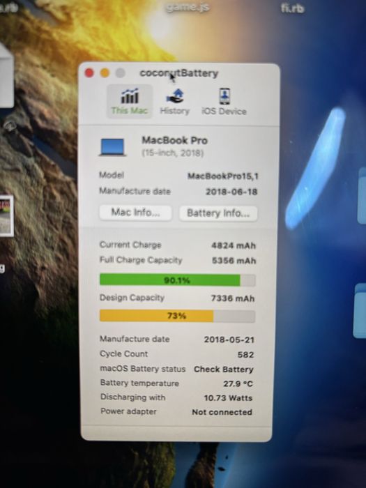 Macbook Pro 15“ 2018