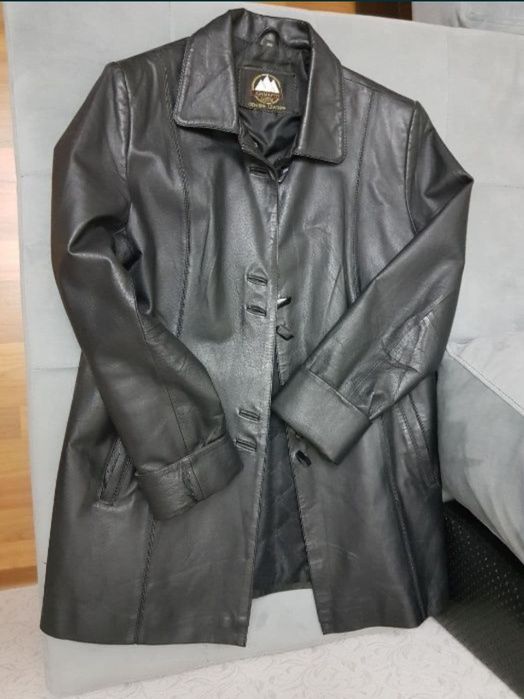 Кожаный пиджак-куртка