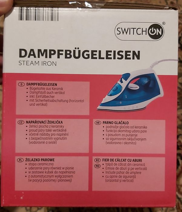 Fier de călcat, sigilat + sacoșă de cumpărături reutilizabilă, cadou